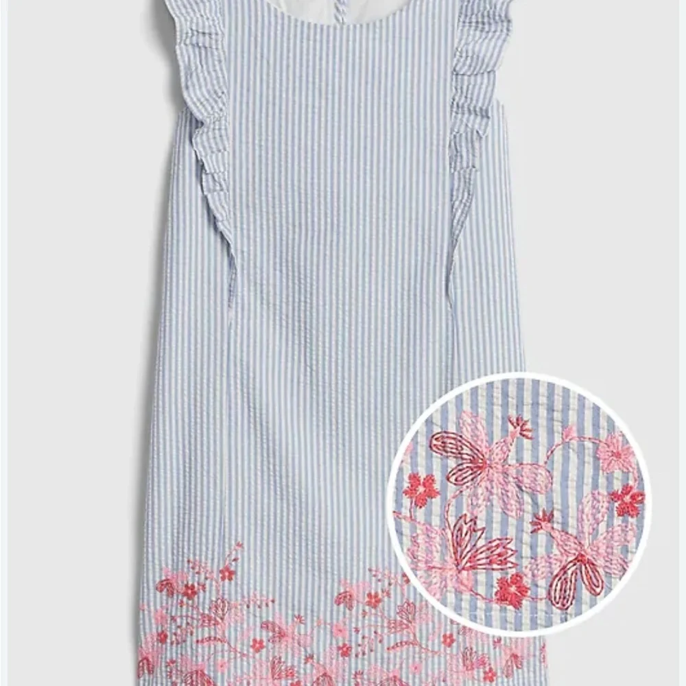 GAP Blue and Pink Sundress with Flutter Sleeves - Picture 3 of 6